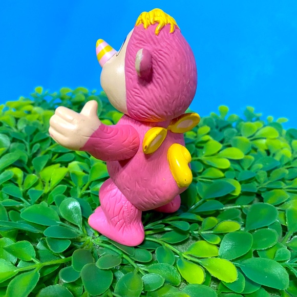 WALT DISNEY VTG 1985 WUZZLES RHINOKEY PINK & YELLOW PVC FIGURE LIMBS & HEAD MOVE - Picture 3 of 13